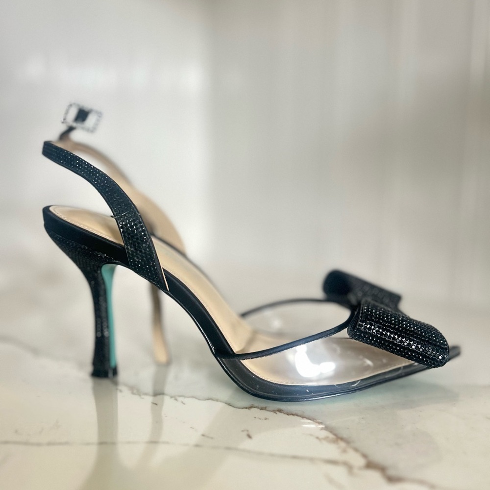 Betsey Johnson Black Heels with Elegant Design